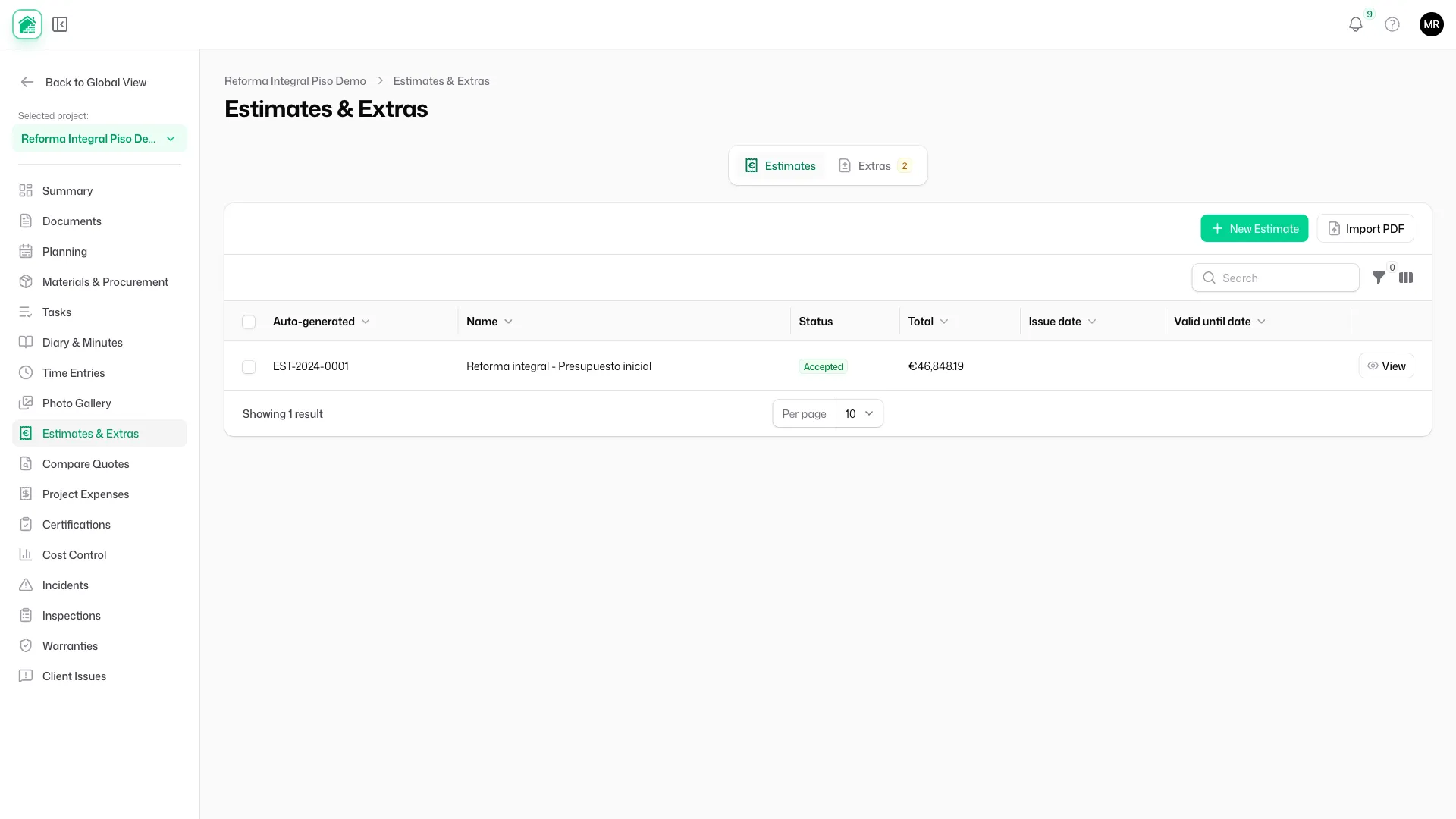 Estimates, change orders and progress billing: the full chain from quote to final payment