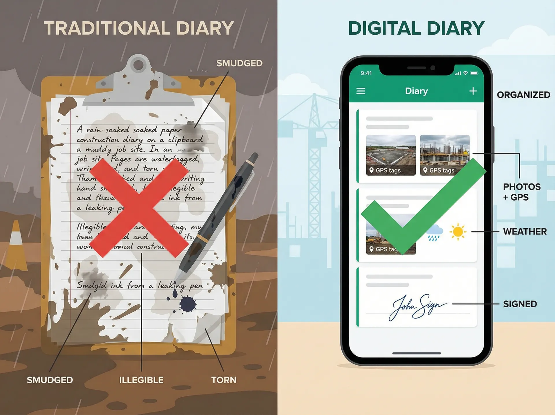 Dashboard software gestione cantiere con timeline del progetto, stato di avanzamento e documentazione