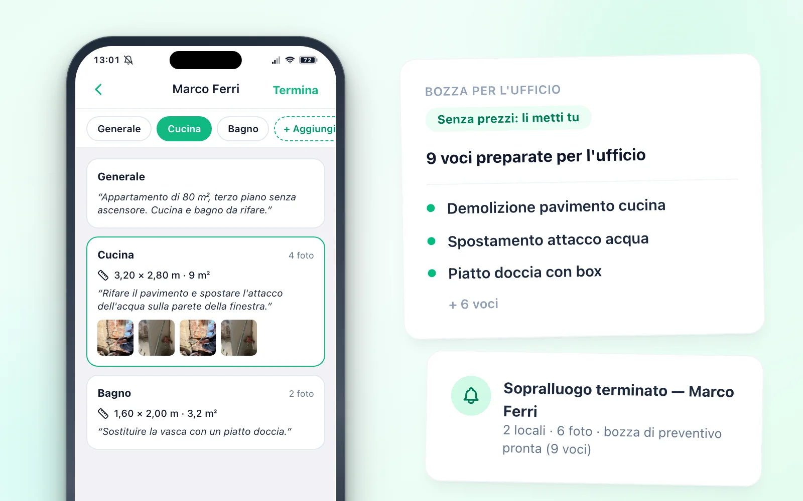 Sopralluogo per preventivo: dal telefono alla bozza, senza passare dal taccuino