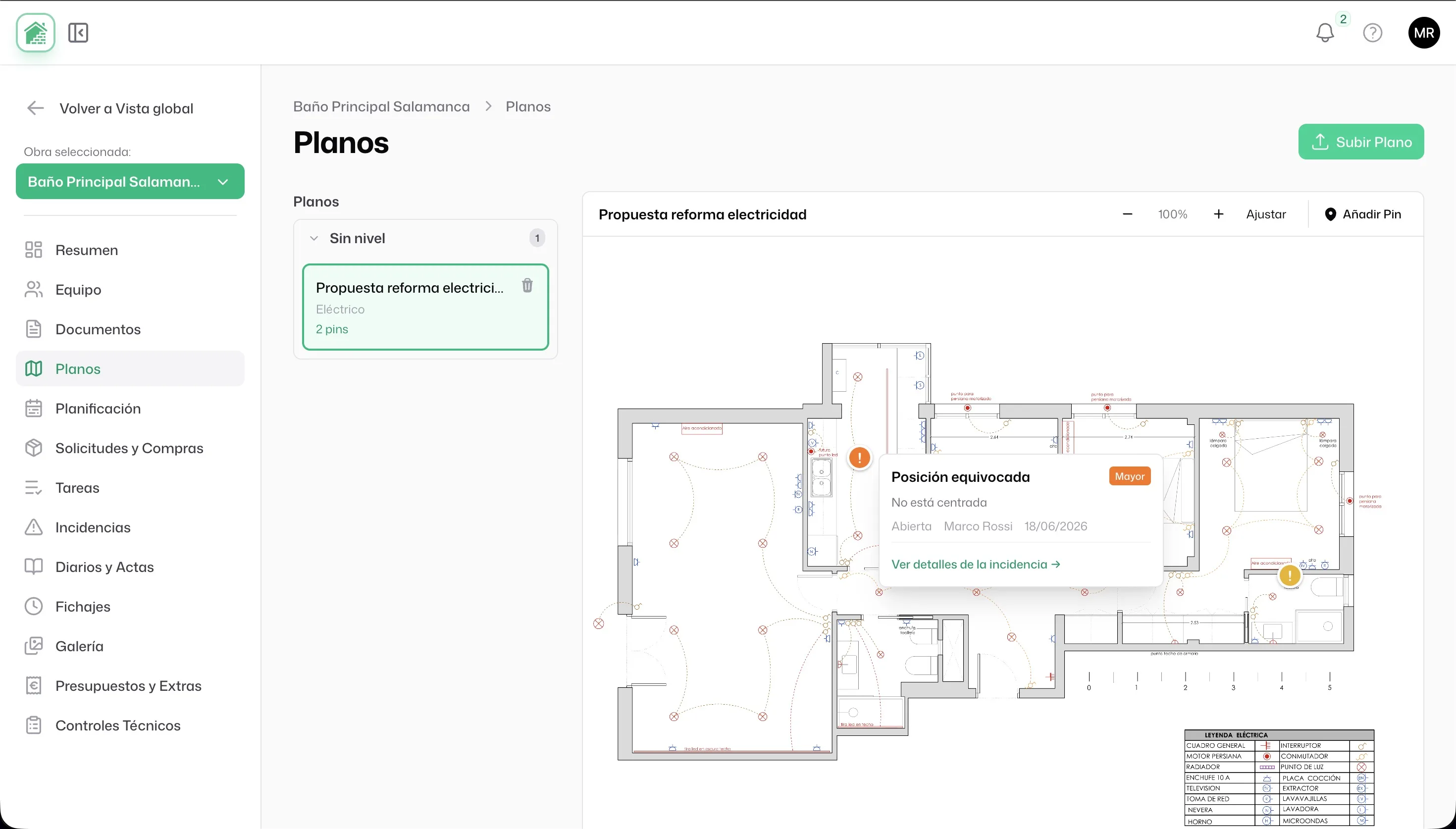 Tabiquo SaaS screenshot - floor plans
